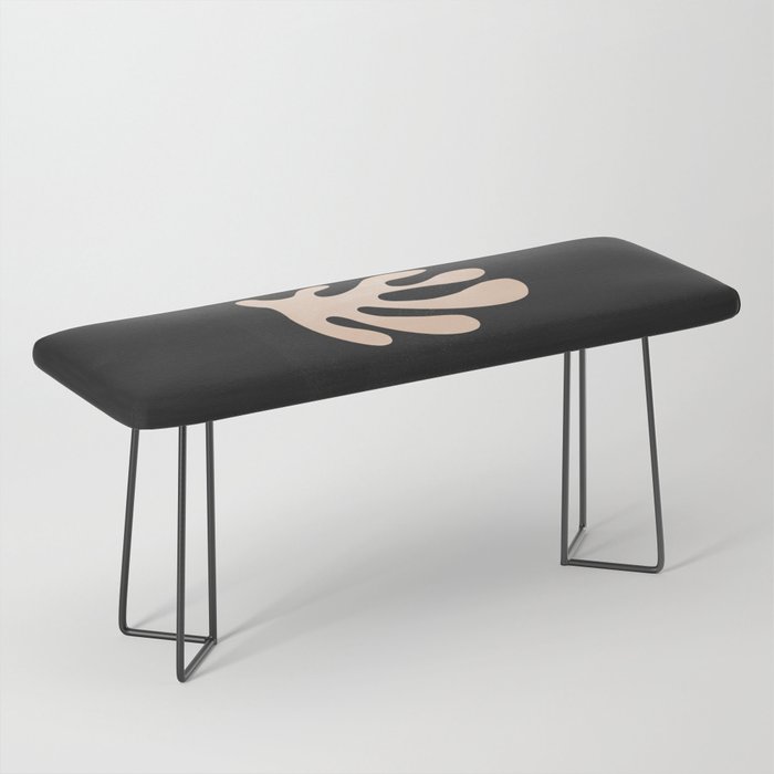 Noir Leaf: Mid Century Modern Matisse Edition Bench Gallery Image 1