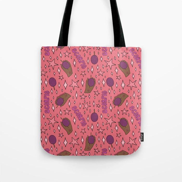 Scorpio Passionfruit Print Tote Bag Gallery Image 1