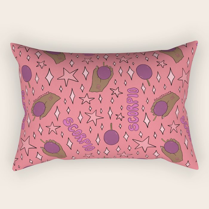 Scorpio Passionfruit Print Rectangular Pillow Gallery Image 1
