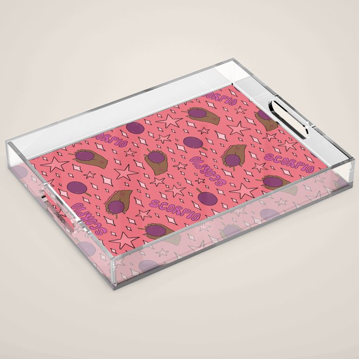 Scorpio Passionfruit Print Acrylic Tray Gallery Image 1