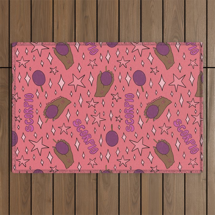 Scorpio Passionfruit Print Outdoor Rug Gallery Image 1