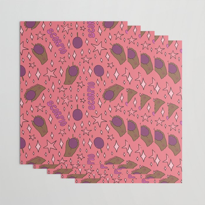 Scorpio Passionfruit Print Wrapping Paper Gallery Image 3