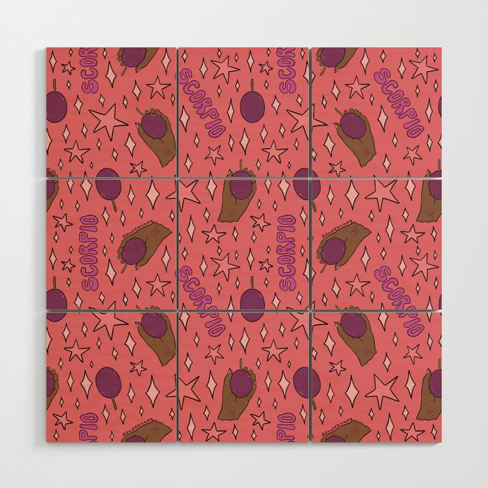 Scorpio Passionfruit Print Wood Wall Art Gallery Image 1
