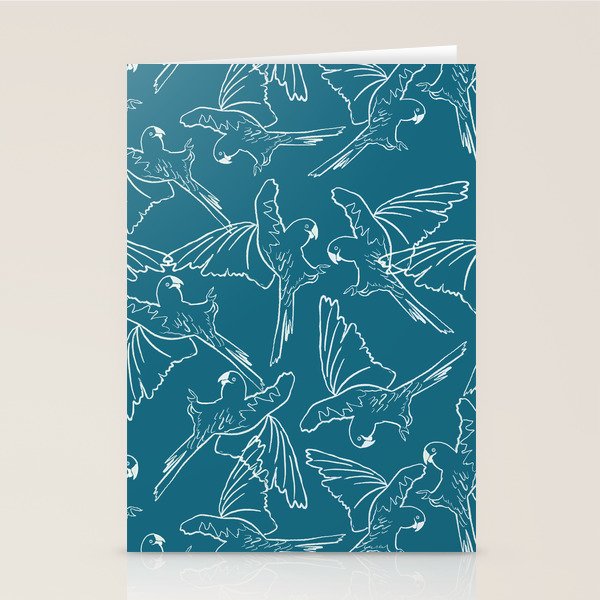 Little Blue Macaws Stationery Card Gallery Image 2
