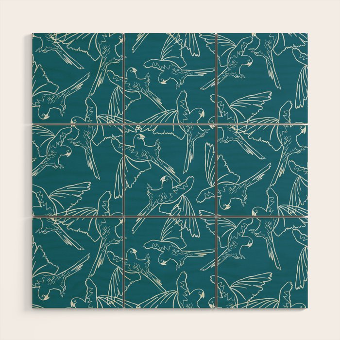 Little Blue Macaws Wood Wall Art Gallery Image 1