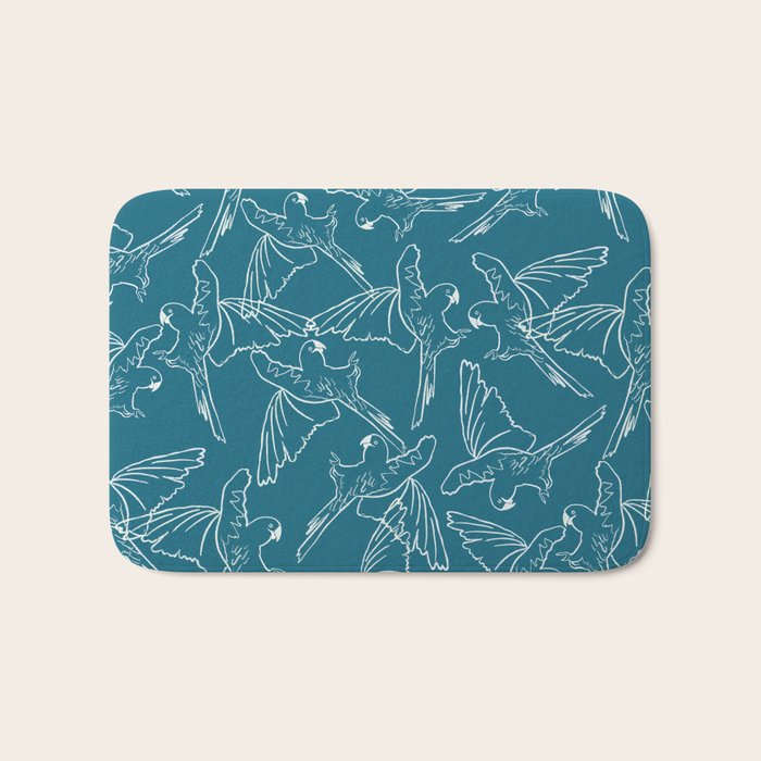 Little Blue Macaws Bath Mat Gallery Image 1
