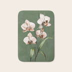 White Orchid Floral Art 4  Bath Mat Gallery Image 1
