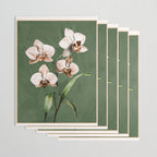 White Orchid Floral Art 4  Wrapping Paper Gallery Image 3