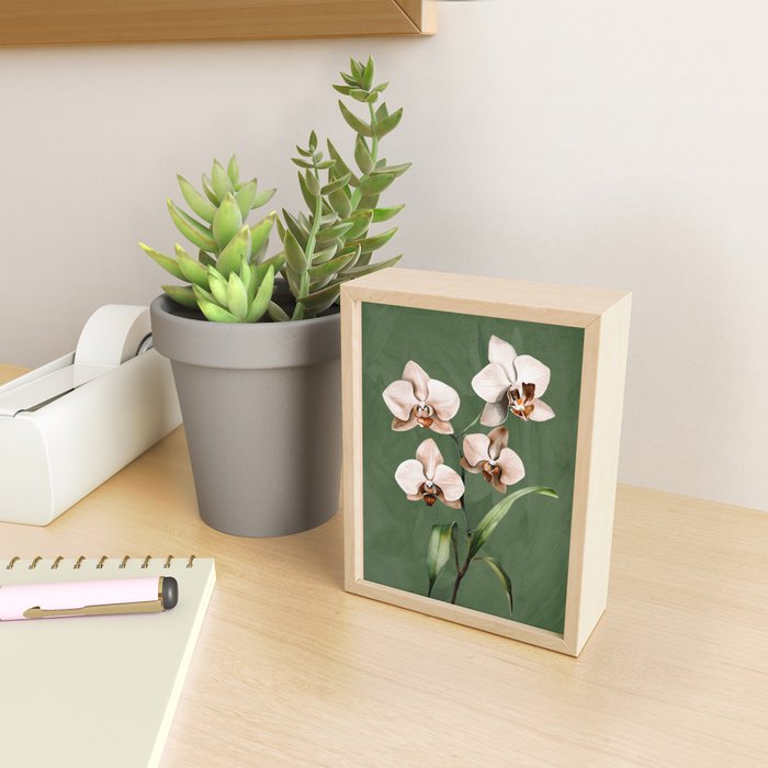 White Orchid Floral Art 4  Mini Art Print Gallery Image 2
