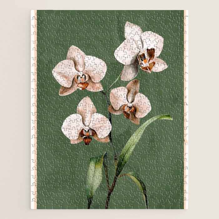 White Orchid Floral Art 4  Jigsaw Puzzle Gallery Image 1