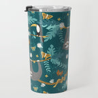 Sloth Hanging in a Teal Forest Travel Mug Gallery Image 3