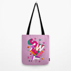 SWEET - colorful typography on pink Tote Bag Gallery Image 2