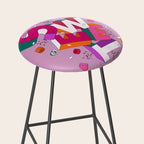 SWEET - colorful typography on pink Stool Gallery Image 2
