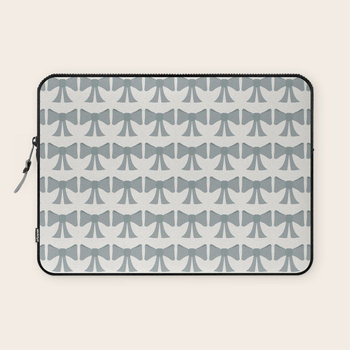 Vintage Bows XII Blue Sage Laptop Sleeve Gallery Image 1
