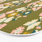 Floral Stripe - Olive  Bath Mat Gallery Image 3