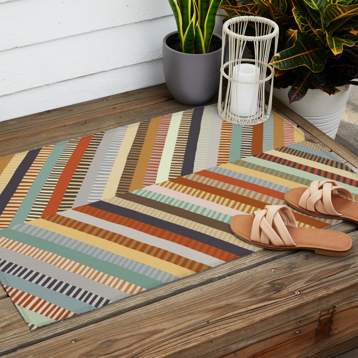 Fall Grandmother's Quilt II Outdoor Rug Gallery Image 2