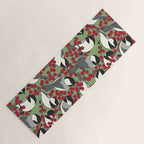 Chickadees & Winterberry Holly Yoga Mat Gallery Image 1