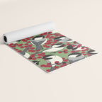 Chickadees & Winterberry Holly Yoga Mat Gallery Image 2
