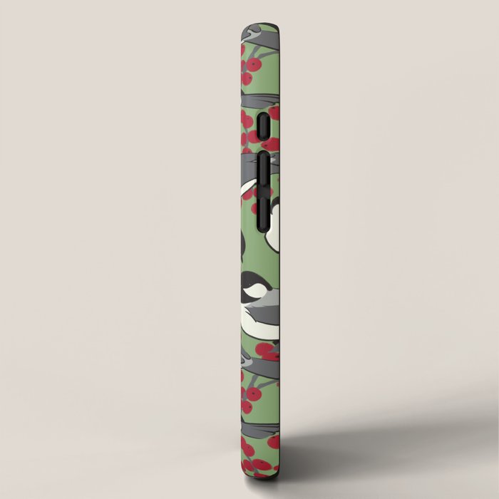 Chickadees & Winterberry Holly iPhone Case Gallery Image 2