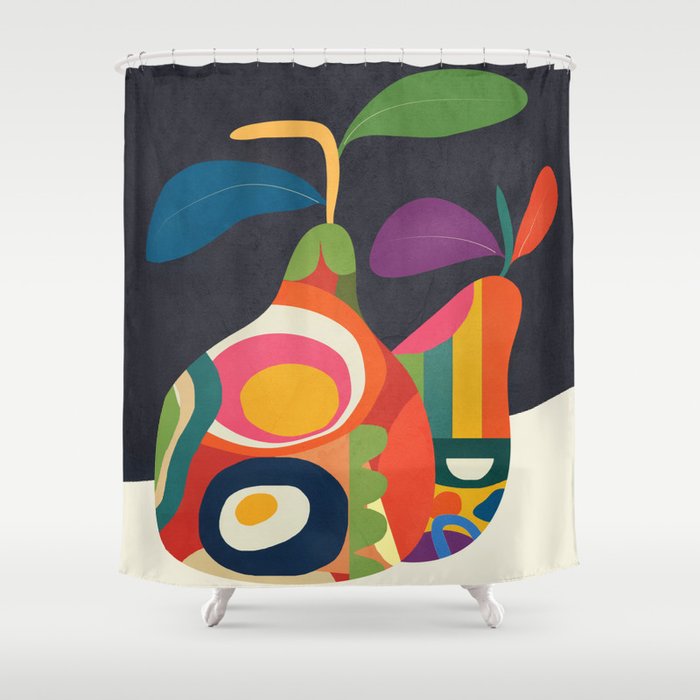 Abstract fruit shapes 02 Shower Curtain Gallery Image 1
