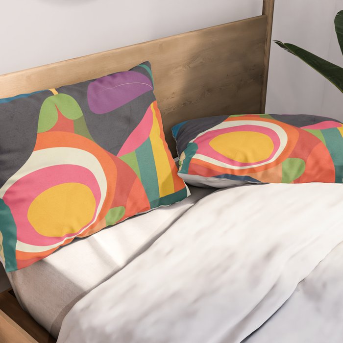 Abstract fruit shapes 02 Pillow Sham Gallery Image 2