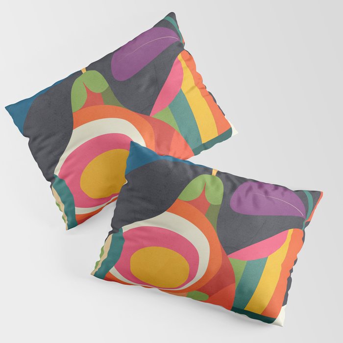Abstract fruit shapes 02 Pillow Sham Gallery Image 1