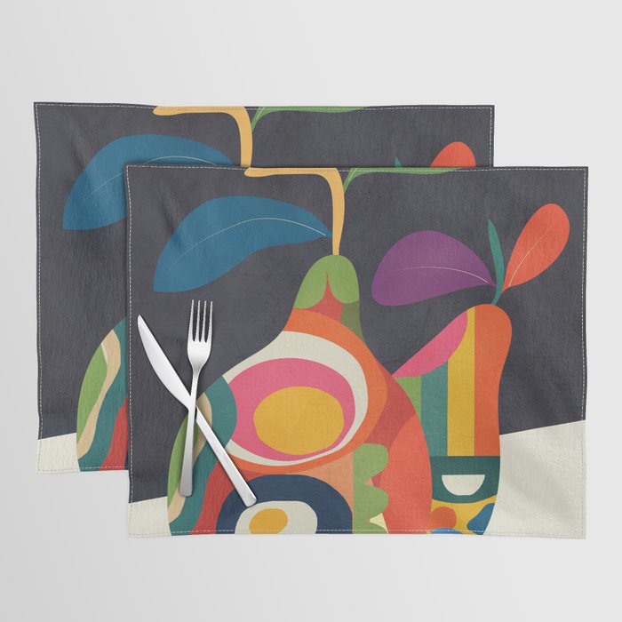 Abstract fruit shapes 02 Placemat Gallery Image 1
