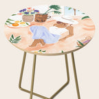Woman Sitting by the Window Art Print - Sabina Fenn Illustration - Feminine Gouache Tropical Portrai Side Table Gallery Image 2