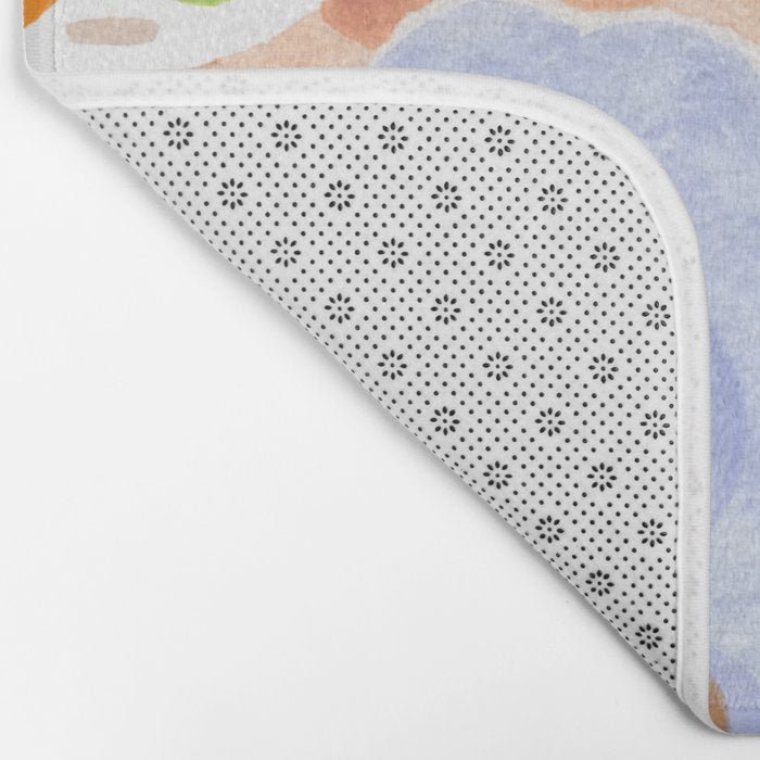 Woman Sitting by the Window Art Print - Sabina Fenn Illustration - Feminine Gouache Tropical Portrai Bath Mat Gallery Image 2