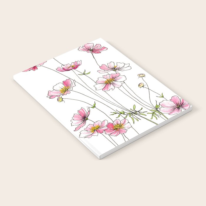 Pink Cosmos Flowers Notebook Gallery Image 1