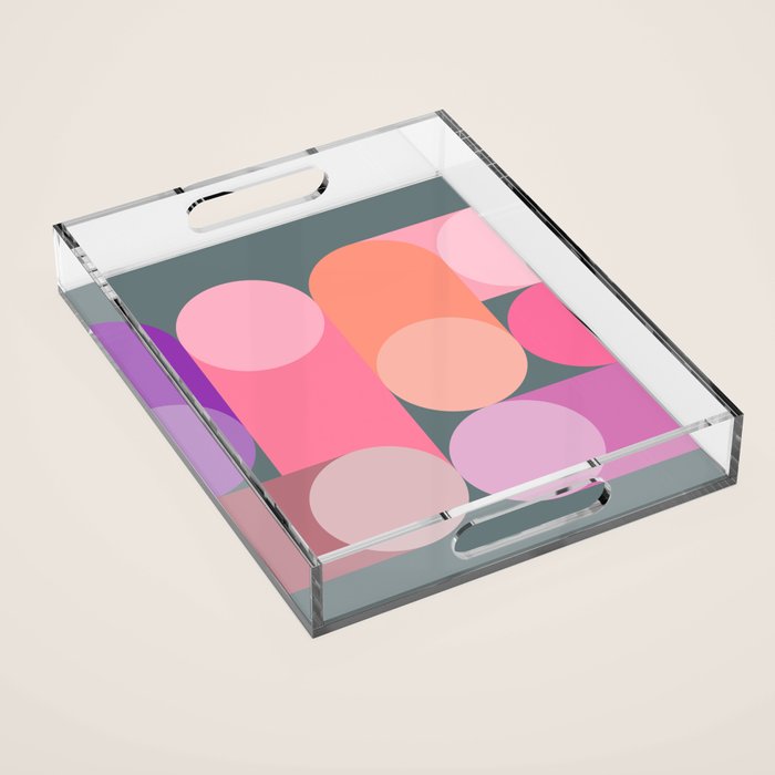 Modern Geometric 87B Acrylic Tray Gallery Image 1