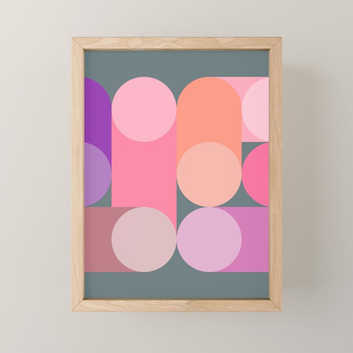 Modern Geometric 87B Mini Art Print Gallery Image 1