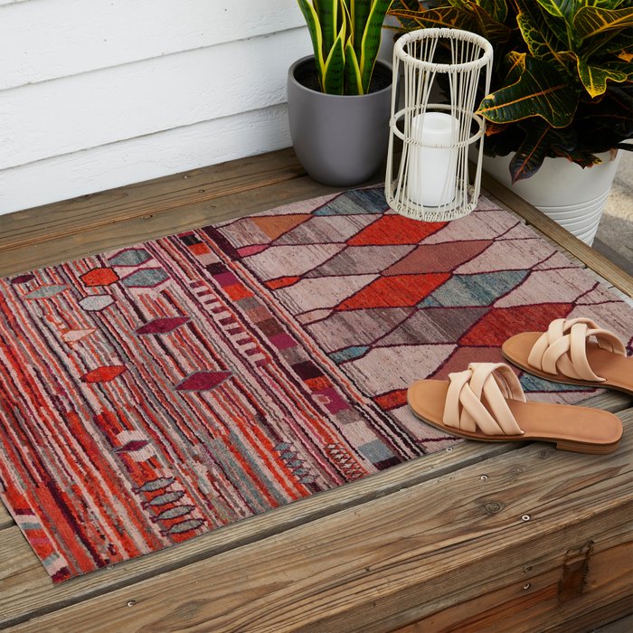 Earthy Berber Geometry Outdoor Rug Gallery Image 2
