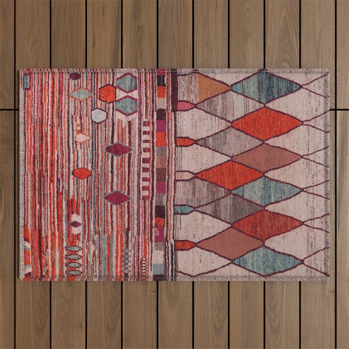 Earthy Berber Geometry Outdoor Rug Gallery Image 1