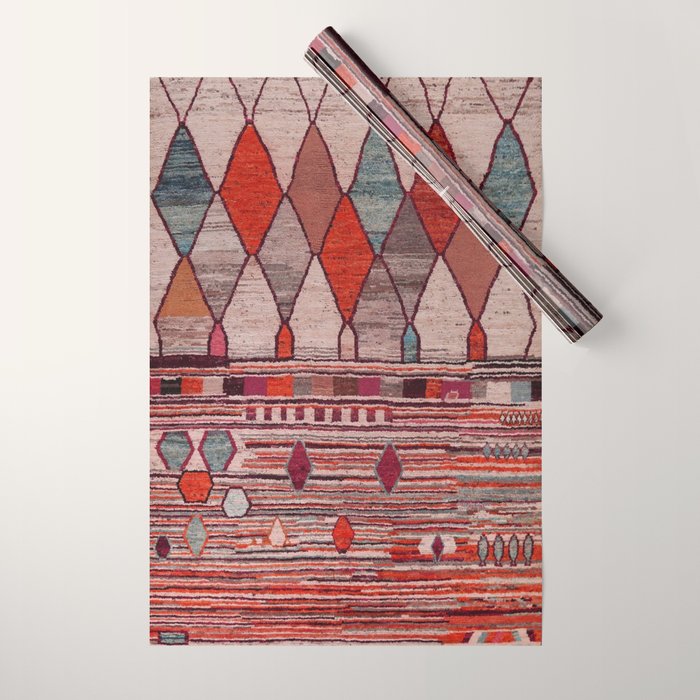 Earthy Berber Geometry Wrapping Paper Gallery Image 1