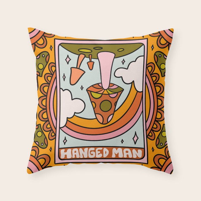 12. Hanged Man Mushroom Throw Pillow Gallery Image 6