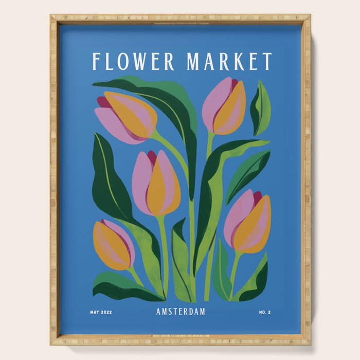 Flower Market Tulips Serving Tray Gallery Image 1