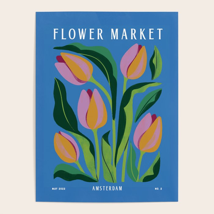 Flower Market Tulips Poster Gallery Image 1