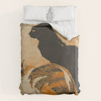 At the Bodiniere Théophile-Alexandre Steinlen 1894 Cat Ink Illustration Duvet Cover Gallery Image 6