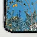 Chinoiserie Exotic Jungle Monkey Peacock Cobalt Blue Fresco Art Laptop Sleeve Gallery Image 3