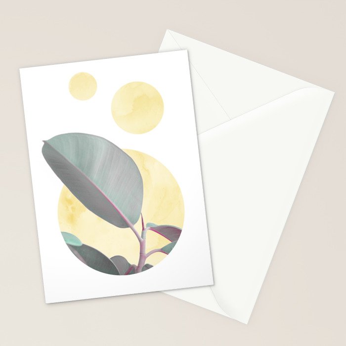Ficus circles Stationery Card Gallery Image 2