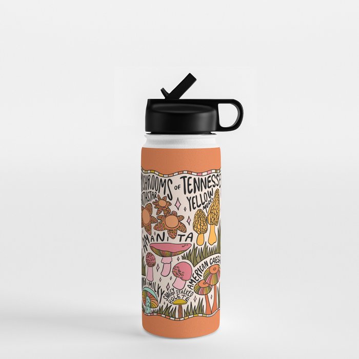 Mushrooms of Tennessee Water Bottle Gallery Image 1