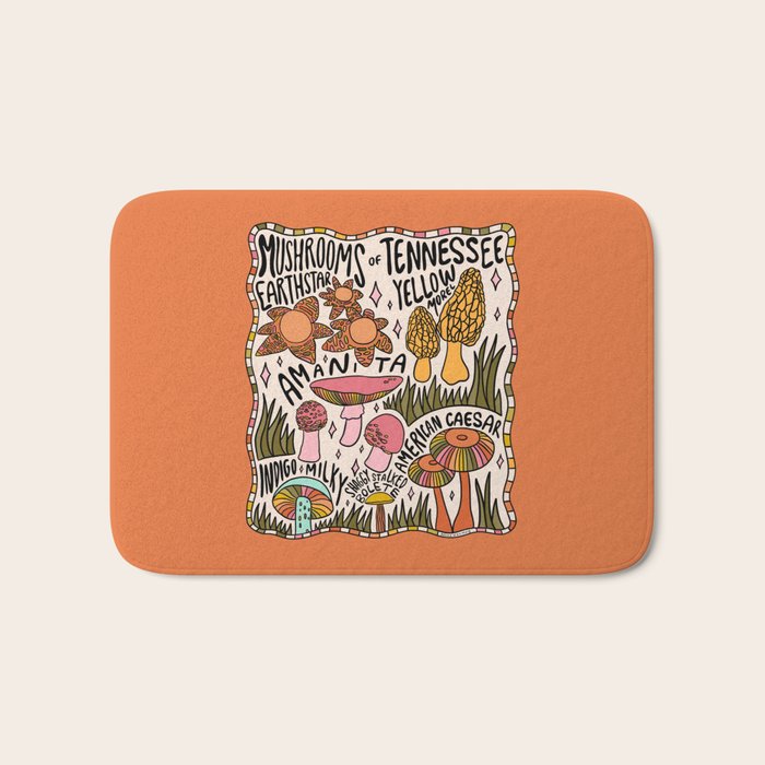Mushrooms of Tennessee Bath Mat Gallery Image 1