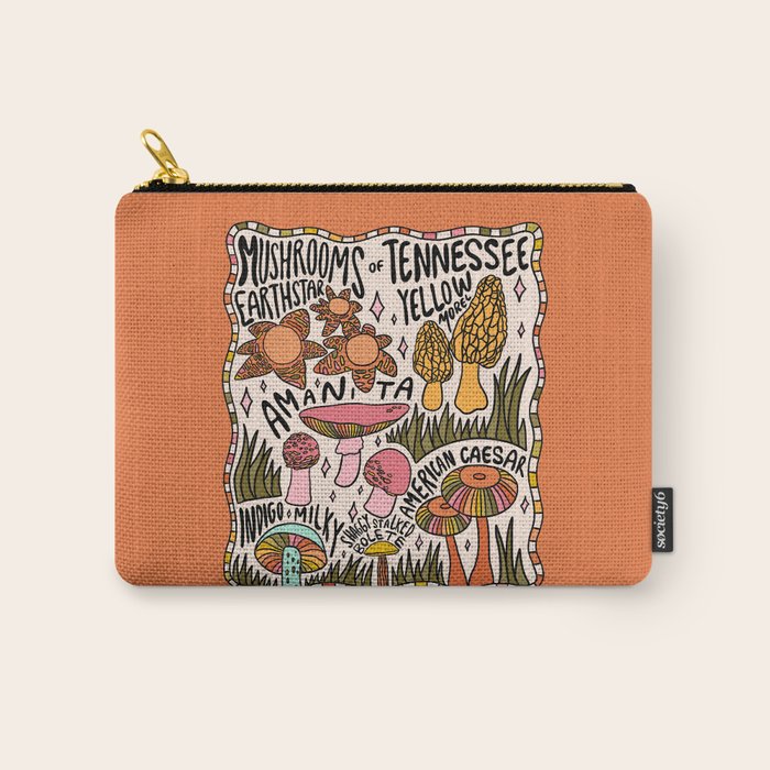Mushrooms of Tennessee Carry All Pouch Gallery Image 1