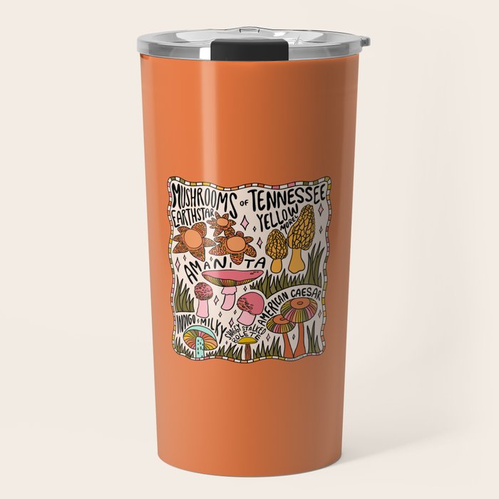 Mushrooms of Tennessee Travel Mug Gallery Image 1