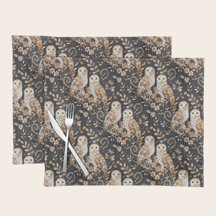 Wooden Wonderland Barn Owl Collage Placemat Gallery Image 1