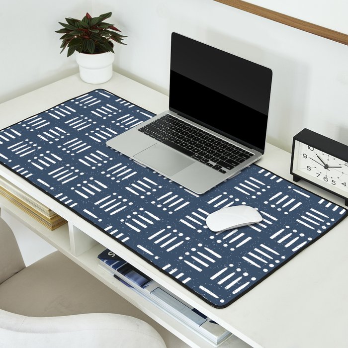 Mudcloth | Classic Blue Desk Mat Gallery Image 2