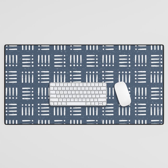 Mudcloth | Classic Blue Desk Mat Gallery Image 1