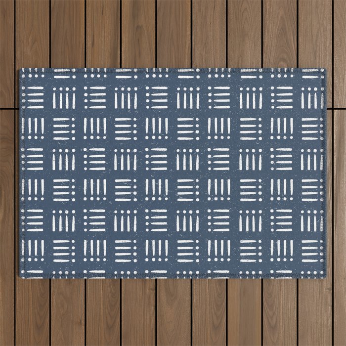 Mudcloth | Classic Blue Outdoor Rug Gallery Image 1