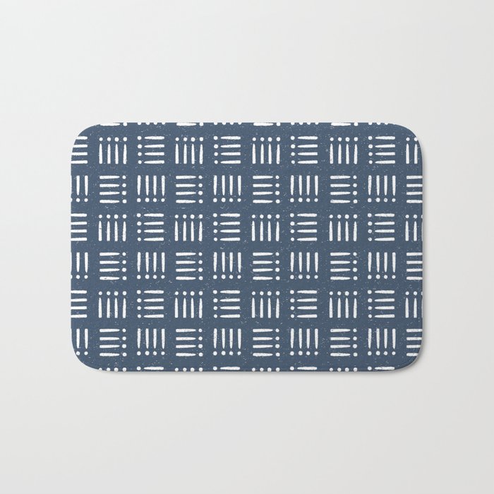 Mudcloth | Classic Blue Bath Mat Gallery Image 1